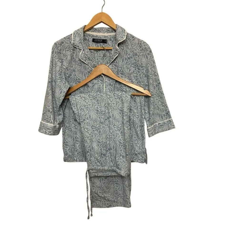 Lauren Ralph Lauren paisley print pajama set. Size: M